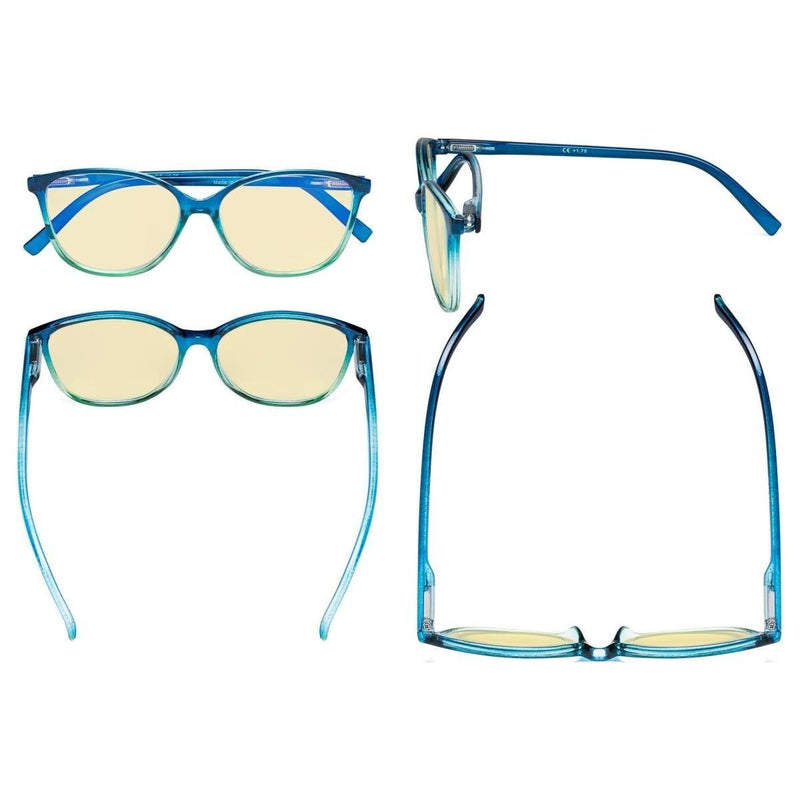 eyekeeper.com 5 Pack Cat-eye Blue Light Blocking Reading Glasses TMFH2 Eyeglasses