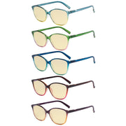 eyekeeper.com 5 Pack Cat-eye Blue Light Blocking Reading Glasses TMFH2 Eyeglasses