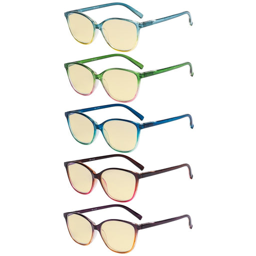 eyekeeper.com 5 Pack Cat-eye Blue Light Blocking Reading Glasses TMFH2 Eyeglasses