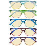 eyekeeper.com 5 Pack Cat-eye Blue Light Blocking Reading Glasses TMFH2 Eyeglasses