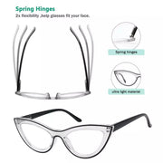 eyekeeper.com 5 Pack Cat-eye Fashion Reading Glasses Contrast Color Readers R2121 Eyeglasses