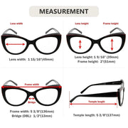 eyekeeper.com 5 Pack Cat-eye Reading Glasses Charming Readers R2118 Eyeglasses