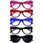 eyekeeper.com 5 Pack Cat-eye Reading Glasses Charming Readers R2118 Eyeglasses