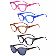 eyekeeper.com 5 Pack Cat-eye Reading Glasses Chic Readers R2123 Eyeglasses