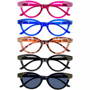 eyekeeper.com 5 Pack Cat-eye Reading Glasses Chic Readers R2123 Eyeglasses