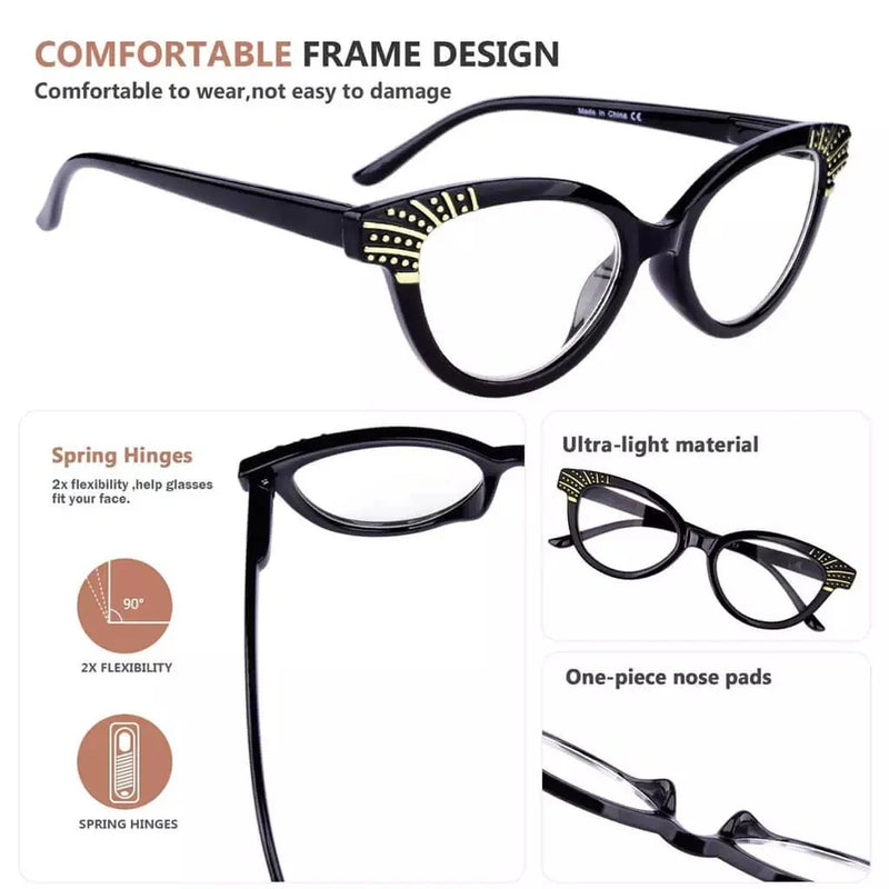 eyekeeper.com 5 Pack Cat-eye Reading Glasses Chic Readers R2123 Eyeglasses