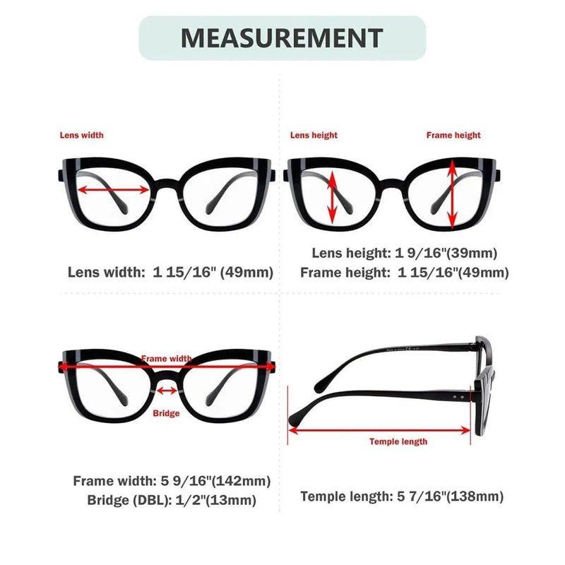 eyekeeper.com 5 Pack Cat-eye Reading Glasses Cute Readers R2117 Eyeglasses