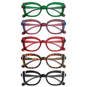 eyekeeper.com 5 Pack Cat-eye Reading Glasses Cute Readers R2117 Eyeglasses