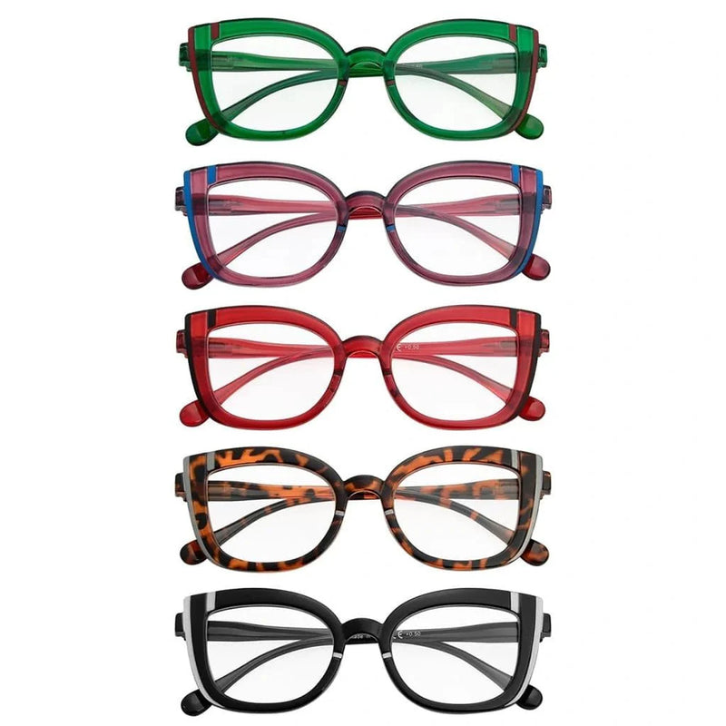 eyekeeper.com 5 Pack Cat-eye Reading Glasses Cute Readers R2117 Eyeglasses
