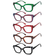 eyekeeper.com 5 Pack Cat-eye Reading Glasses Cute Readers R2117 Eyeglasses