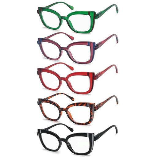 eyekeeper.com 5 Pack Cat-eye Reading Glasses Cute Readers R2117 Eyeglasses