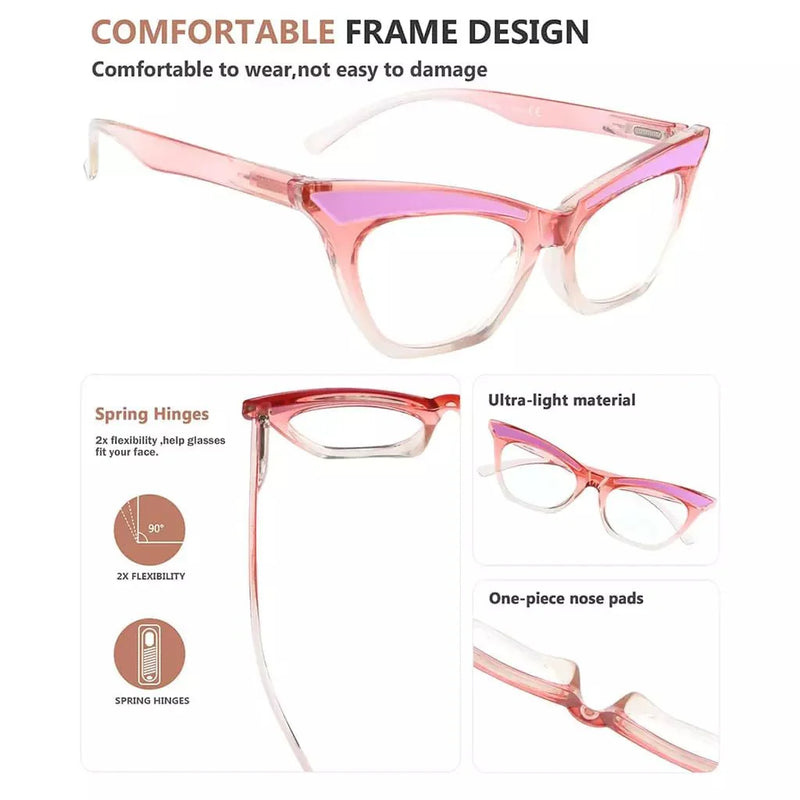 eyekeeper.com 5 Pack Cat-eye Reading Glasses Cute Readers R2132 Eyeglasses