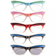 eyekeeper.com 5 Pack Cat-eye Reading Glasses Cute Readers R2132 Eyeglasses