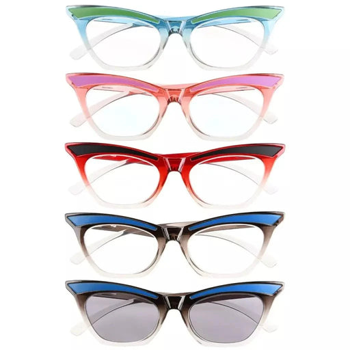 eyekeeper.com 5 Pack Cat-eye Reading Glasses Cute Readers R2132 Eyeglasses