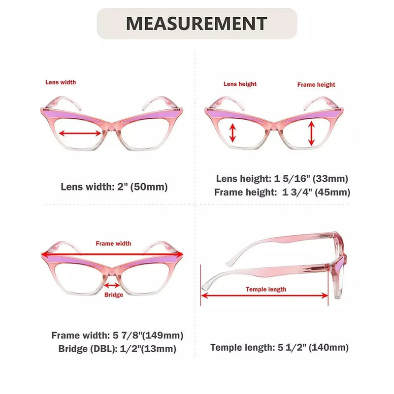 eyekeeper.com 5 Pack Cat-eye Reading Glasses Cute Readers R2132 Eyeglasses