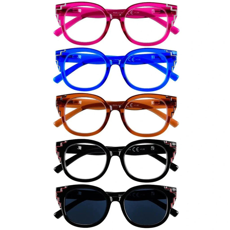 eyekeeper.com 5 Pack Cat-eye Reading Glasses Fashion Readers R2119 Eyeglasses