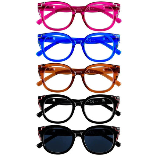 eyekeeper.com 5 Pack Cat-eye Reading Glasses Fashion Readers R2119 Eyeglasses