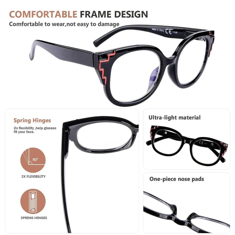 eyekeeper.com 5 Pack Cat-eye Reading Glasses Fashion Readers R2119 Eyeglasses