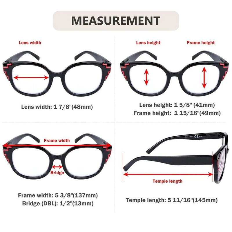 eyekeeper.com 5 Pack Cat-eye Reading Glasses Fashion Readers R2119 Eyeglasses