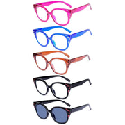 eyekeeper.com 5 Pack Cat-eye Reading Glasses Fashion Readers R2119 Eyeglasses