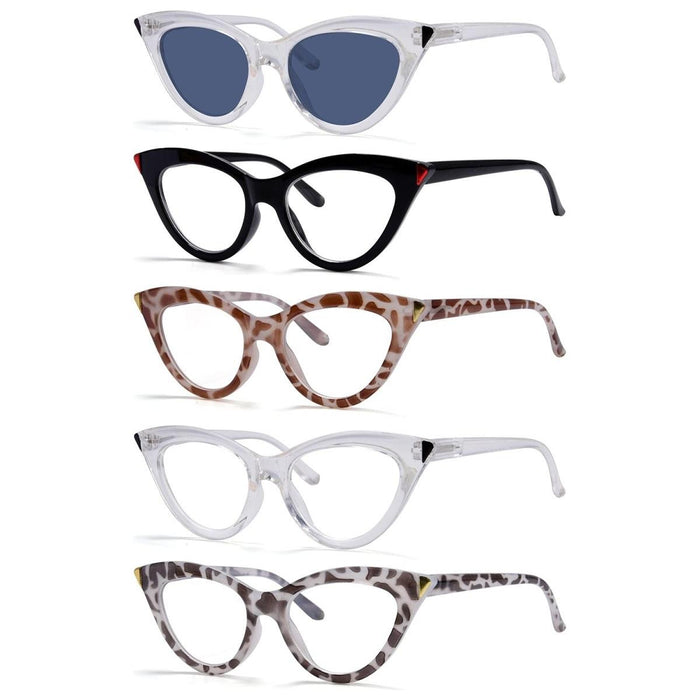 Eyekeeper - 5 Pack Cat-Eye Reading Glasses R2103