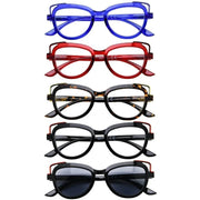 eyekeeper.com 5 Pack Cat-eye Reading Glasses Stylish Readers R2113 Eyeglasses