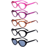 eyekeeper.com 5 Pack Cat-eye Reading Glasses Stylish Readers R2124 Eyeglasses