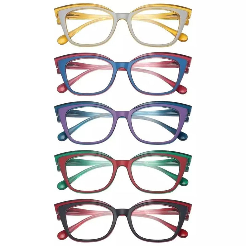eyekeeper.com 5 Pack Cat-eye Reading Glasses Stylish Readers R2127 Eyeglasses
