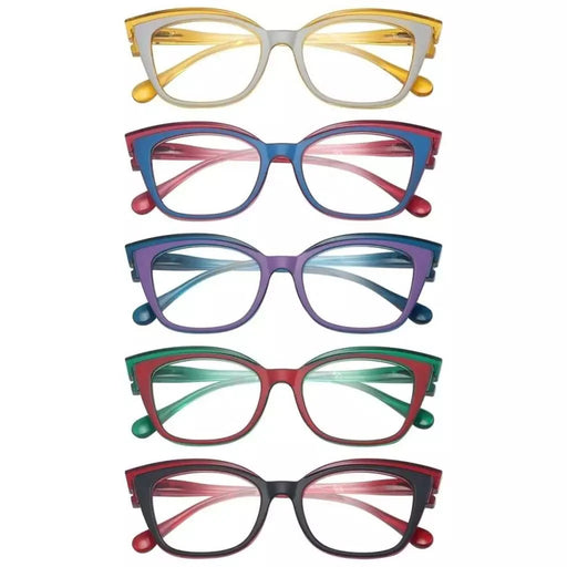 eyekeeper.com 5 Pack Cat-eye Reading Glasses Stylish Readers R2127 Eyeglasses