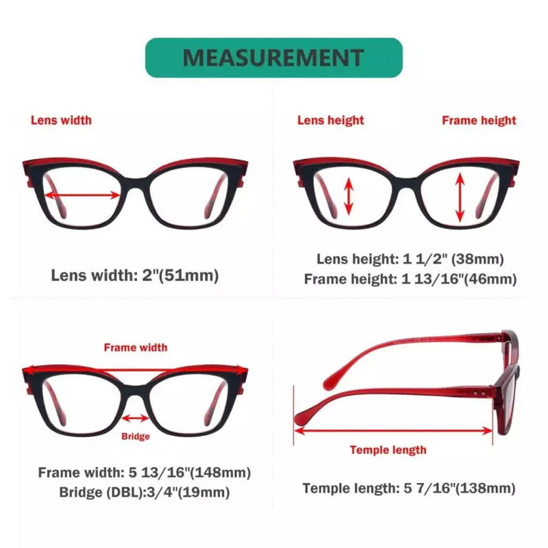 eyekeeper.com 5 Pack Cat-eye Reading Glasses Stylish Readers R2127 Eyeglasses