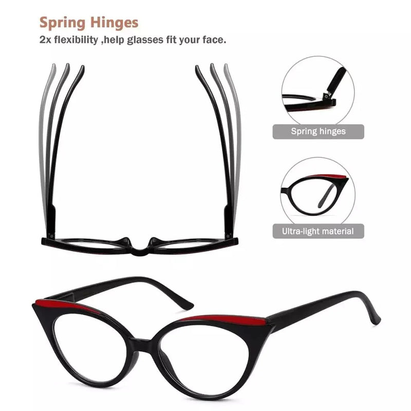 eyekeeper.com 5 Pack Cat-eye Reading Glasses Trendy Readers R2125 Eyeglasses