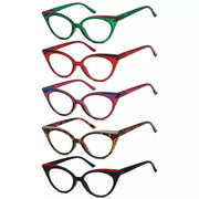 eyekeeper.com 5 Pack Cat-eye Reading Glasses Trendy Readers R2125 Eyeglasses