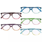 eyekeeper.com 5 Pack Cat-eye Two-tone Reading Glasses Stylish Readers RFH2-A Eyeglasses