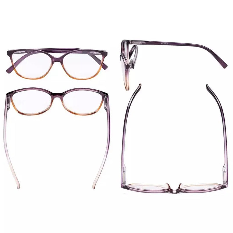 eyekeeper.com 5 Pack Cat-eye Two-tone Reading Glasses Stylish Readers RFH2-A Eyeglasses