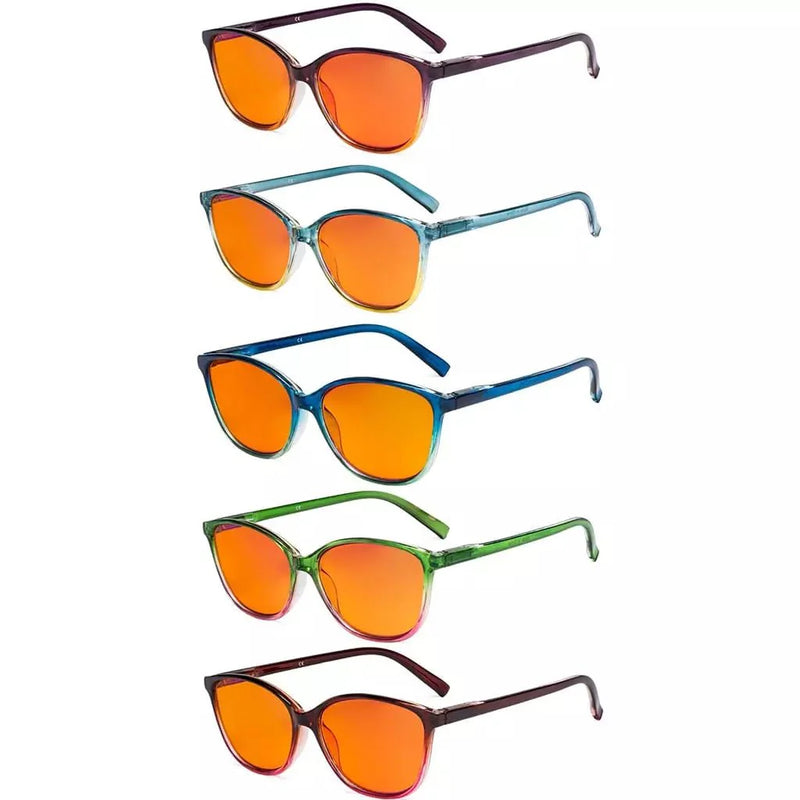 eyekeeper.com 5 Pack Chic Blue Light Blocking Reading Glasses DSFH2 Eyeglasses