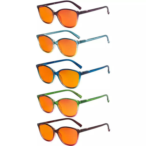 eyekeeper.com 5 Pack Chic Blue Light Blocking Reading Glasses DSFH2 Eyeglasses