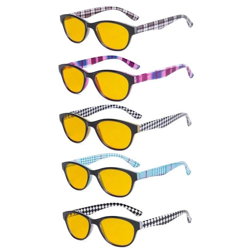eyekeeper.com 5 Pack Chic Blue Light Blocking Reading Glasses HP074 Eyeglasses