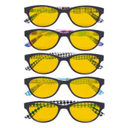 eyekeeper.com 5 Pack Chic Blue Light Blocking Reading Glasses HP074 Eyeglasses