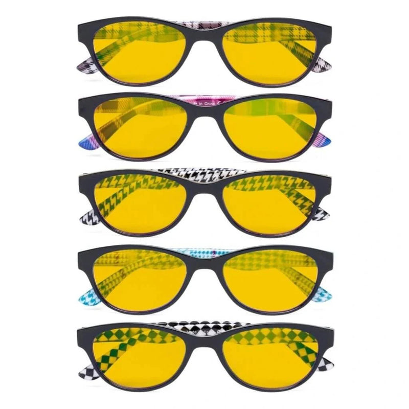 eyekeeper.com 5 Pack Chic Blue Light Blocking Reading Glasses HP074 Eyeglasses