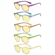 eyekeeper.com 5 Pack Chic Blue Light Blocking Reading Glasses TMCG144 Eyeglasses