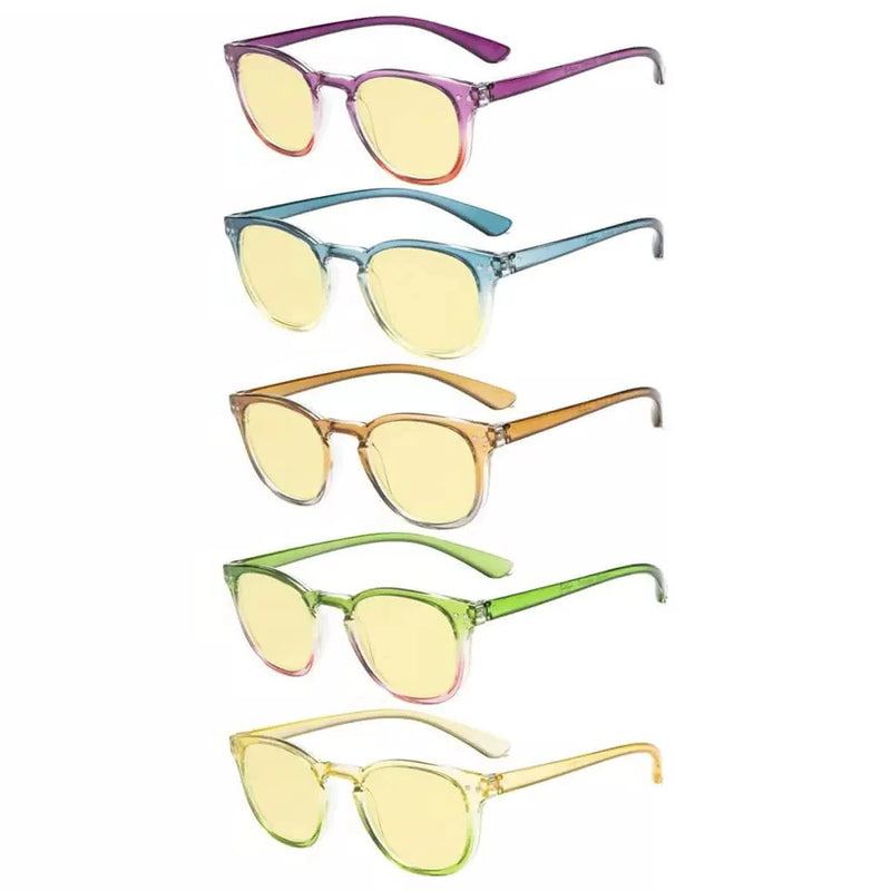 eyekeeper.com 5 Pack Chic Blue Light Blocking Reading Glasses TMCG144 Eyeglasses