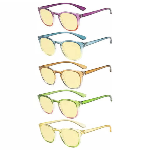 eyekeeper.com 5 Pack Chic Blue Light Blocking Reading Glasses TMCG144 Eyeglasses