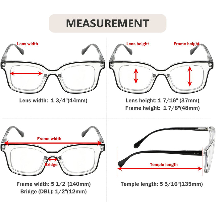 Eyekeeper - 5 Pack Chic Double Color Reading Glasses R2105