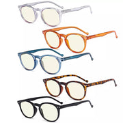 eyekeeper.com 5 Pack Chic Oval Style  Blue Light Filter Reading Glasses UVR071 Eyeglasses
