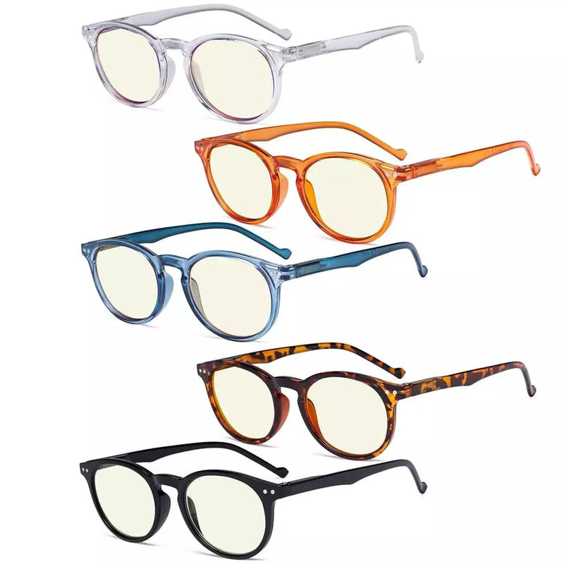 eyekeeper.com 5 Pack Chic Oval Style  Blue Light Filter Reading Glasses UVR071 Eyeglasses