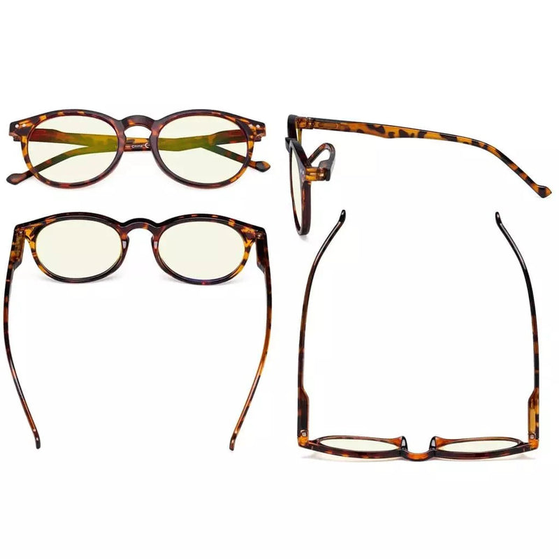 eyekeeper.com 5 Pack Chic Oval Style  Blue Light Filter Reading Glasses UVR071 Eyeglasses