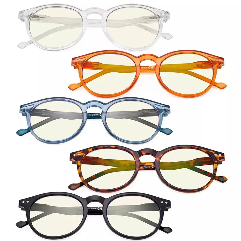 eyekeeper.com 5 Pack Chic Oval Style  Blue Light Filter Reading Glasses UVR071 Eyeglasses
