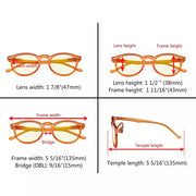 eyekeeper.com 5 Pack Chic Oval Style  Blue Light Filter Reading Glasses UVR071 Eyeglasses