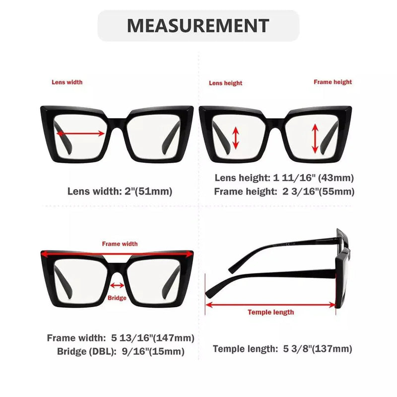 eyekeeper.com 5 Pack Chic Progressive Multifocus Reading Glasses M2141 Eyeglasses