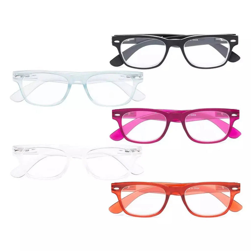 eyekeeper.com 5 Pack Chic Reading Glasses Classic Readers RFH4 Eyeglasses